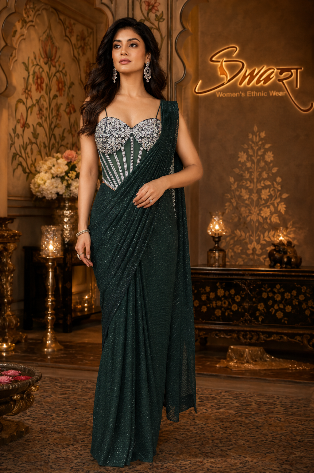 Chandramukhi Crepe Saree